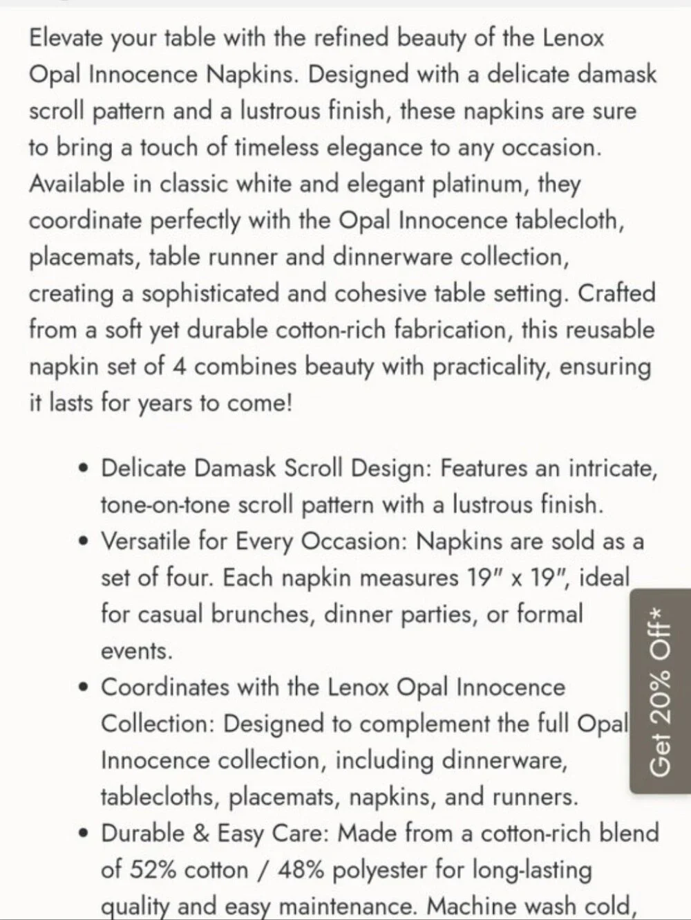 Lenox opal innocence